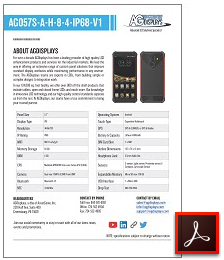 AG057S-A-H-8-4-IP68-V1 rugged smartphone