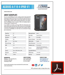 AG059S-A-F-8-4-IP68-V1 rugged smartphone