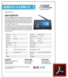 AG089-U-F-4-4-IPNA-V1 rugged lcd tablet datasheets