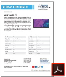 AG185AZ-A10N-ROM-V1 high bright LCD display solutions